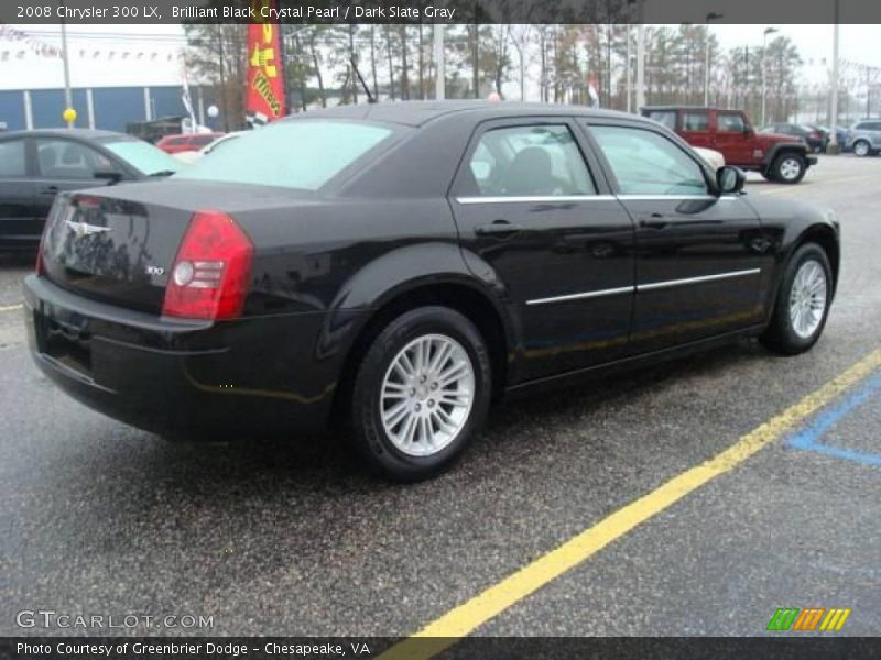 Brilliant Black Crystal Pearl / Dark Slate Gray 2008 Chrysler 300 LX