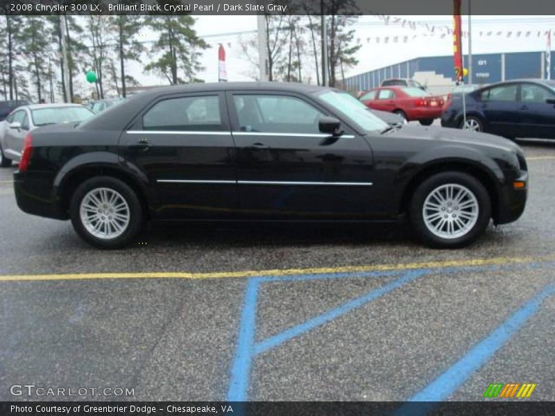Brilliant Black Crystal Pearl / Dark Slate Gray 2008 Chrysler 300 LX