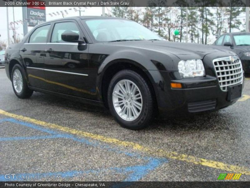 Brilliant Black Crystal Pearl / Dark Slate Gray 2008 Chrysler 300 LX