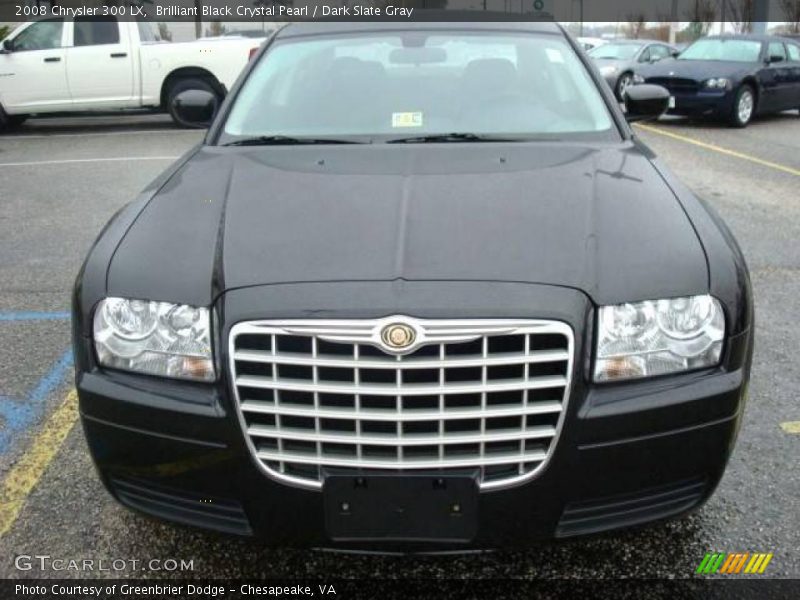 Brilliant Black Crystal Pearl / Dark Slate Gray 2008 Chrysler 300 LX