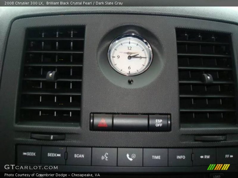 Brilliant Black Crystal Pearl / Dark Slate Gray 2008 Chrysler 300 LX