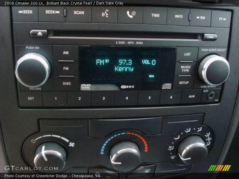 Brilliant Black Crystal Pearl / Dark Slate Gray 2008 Chrysler 300 LX