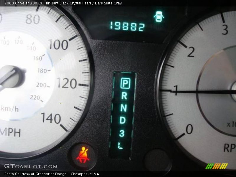 Brilliant Black Crystal Pearl / Dark Slate Gray 2008 Chrysler 300 LX