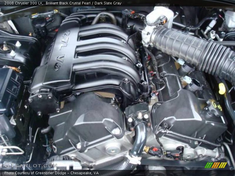 Brilliant Black Crystal Pearl / Dark Slate Gray 2008 Chrysler 300 LX