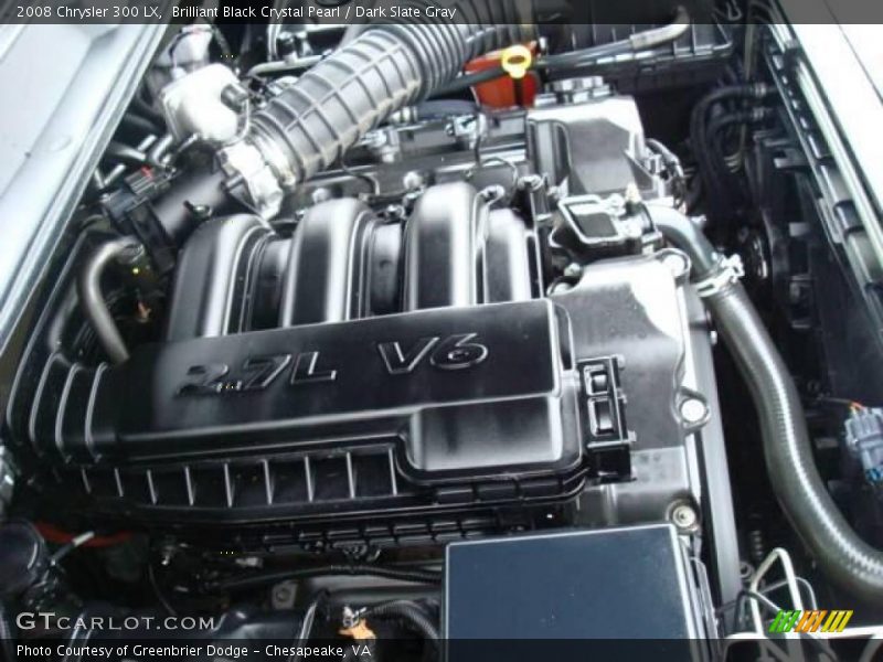 Brilliant Black Crystal Pearl / Dark Slate Gray 2008 Chrysler 300 LX