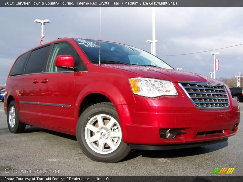 Inferno Red Crystal Pearl / Medium Slate Gray/Light Shale 2010 Chrysler Town & Country Touring