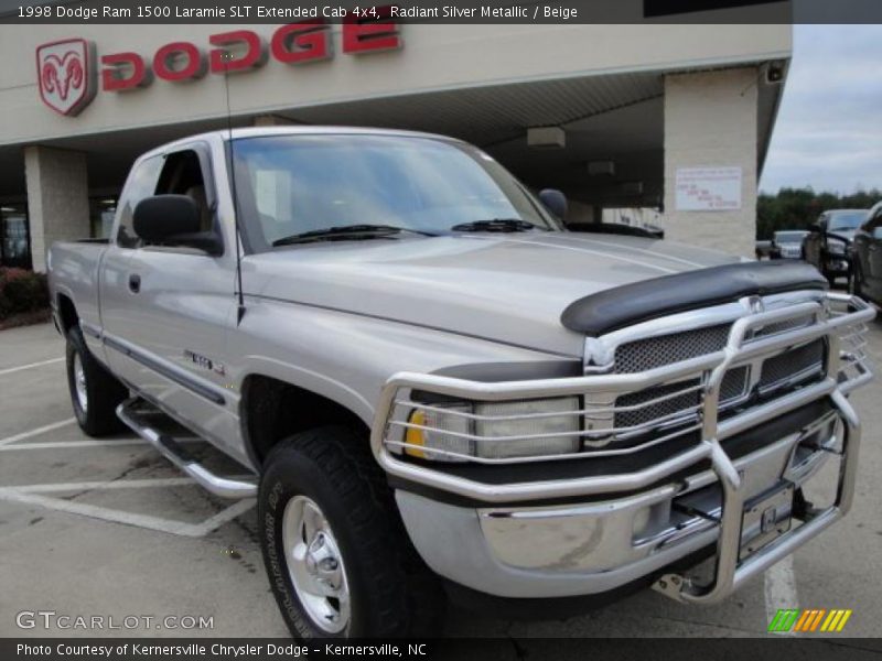 Radiant Silver Metallic / Beige 1998 Dodge Ram 1500 Laramie SLT Extended Cab 4x4
