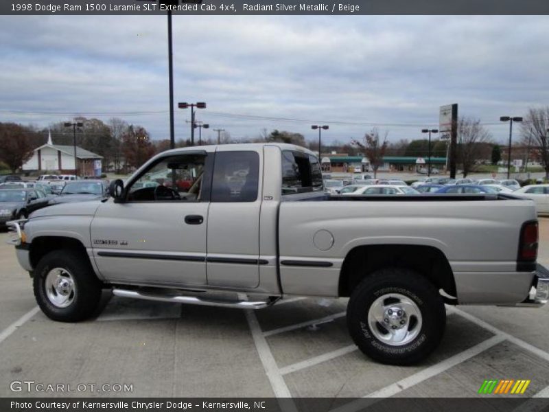 Radiant Silver Metallic / Beige 1998 Dodge Ram 1500 Laramie SLT Extended Cab 4x4