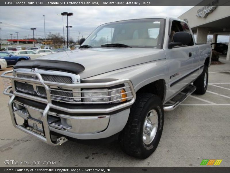 Radiant Silver Metallic / Beige 1998 Dodge Ram 1500 Laramie SLT Extended Cab 4x4