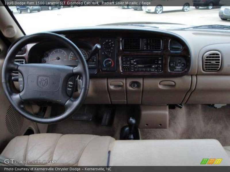 Radiant Silver Metallic / Beige 1998 Dodge Ram 1500 Laramie SLT Extended Cab 4x4