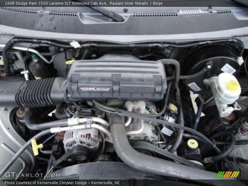 Radiant Silver Metallic / Beige 1998 Dodge Ram 1500 Laramie SLT Extended Cab 4x4