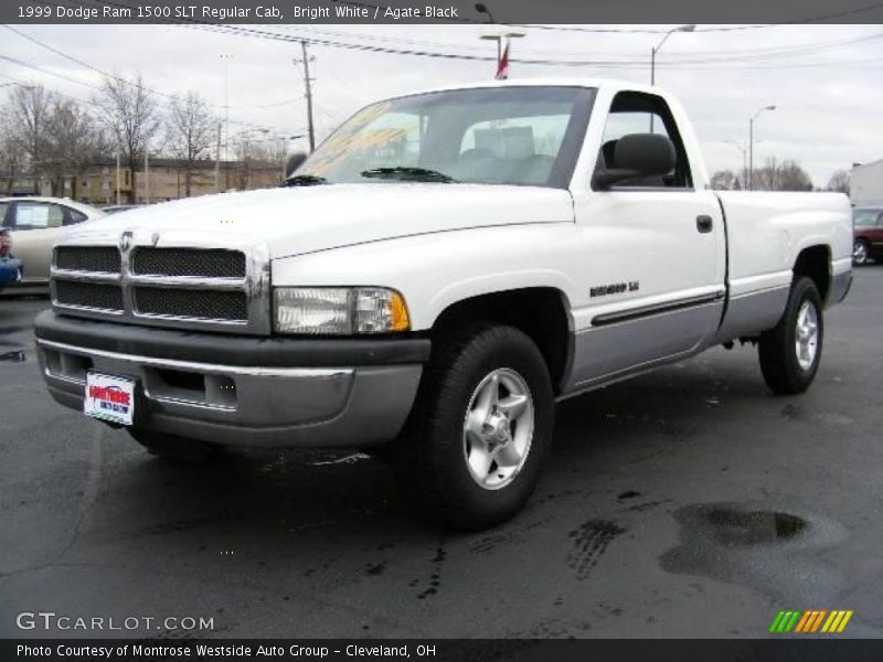 Bright White / Agate Black 1999 Dodge Ram 1500 SLT Regular Cab