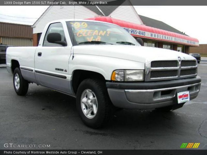 Bright White / Agate Black 1999 Dodge Ram 1500 SLT Regular Cab