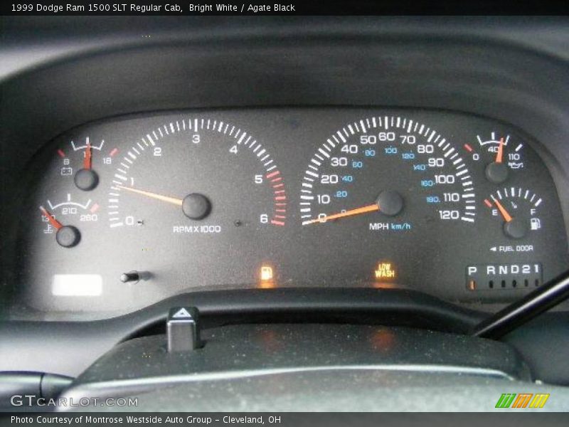 Bright White / Agate Black 1999 Dodge Ram 1500 SLT Regular Cab