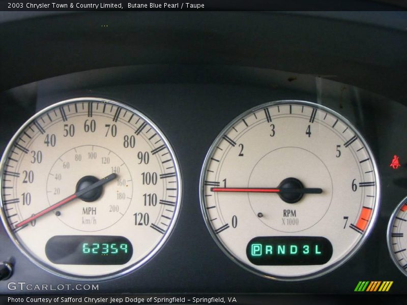 Butane Blue Pearl / Taupe 2003 Chrysler Town & Country Limited