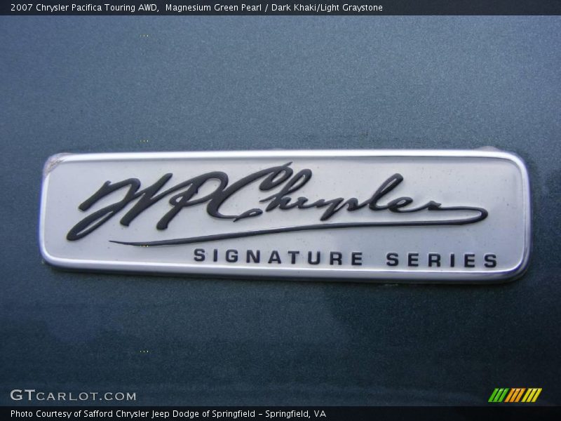Magnesium Green Pearl / Dark Khaki/Light Graystone 2007 Chrysler Pacifica Touring AWD