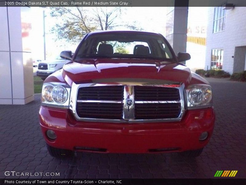Flame Red / Medium Slate Gray 2005 Dodge Dakota SLT Quad Cab