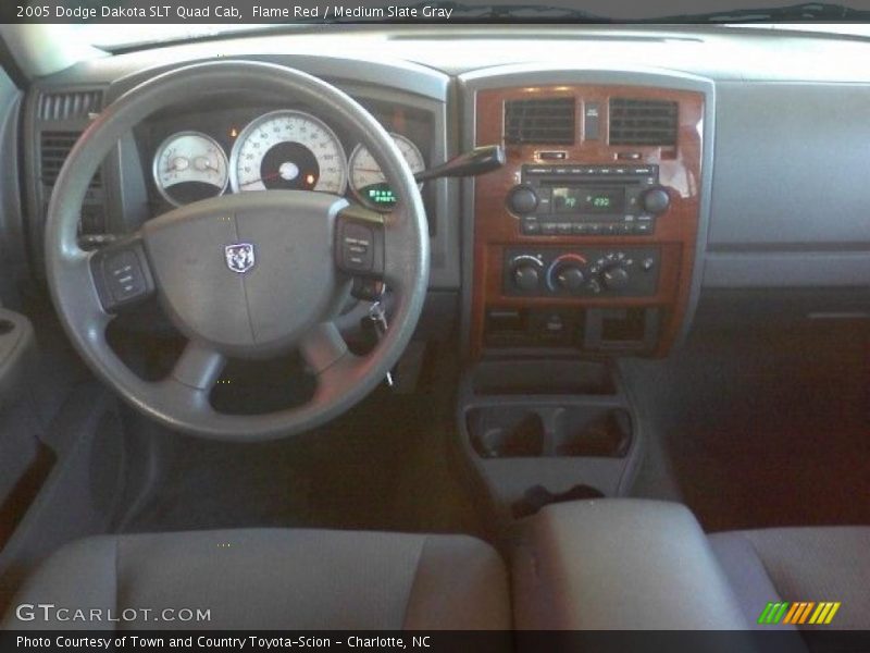 Flame Red / Medium Slate Gray 2005 Dodge Dakota SLT Quad Cab