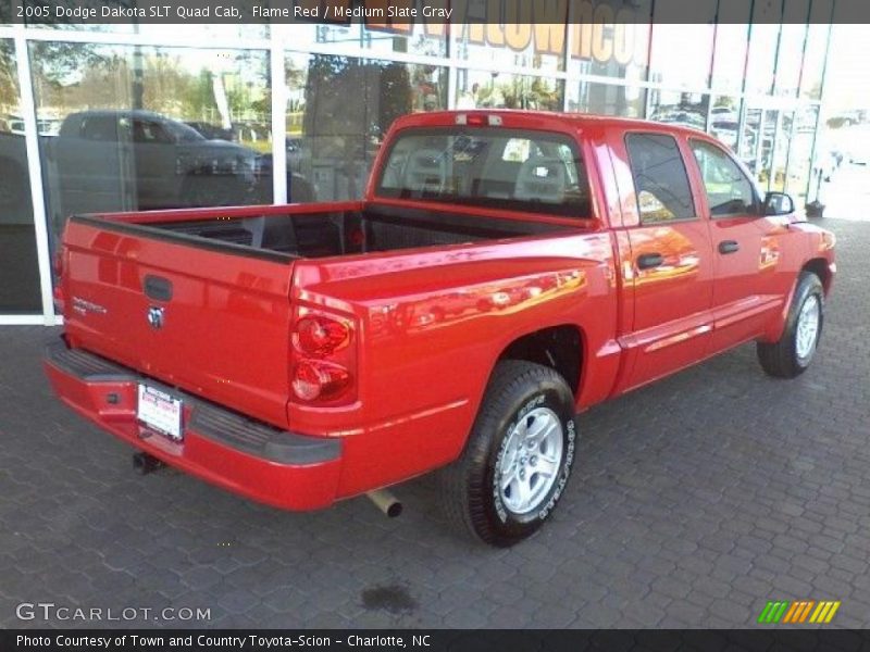 Flame Red / Medium Slate Gray 2005 Dodge Dakota SLT Quad Cab