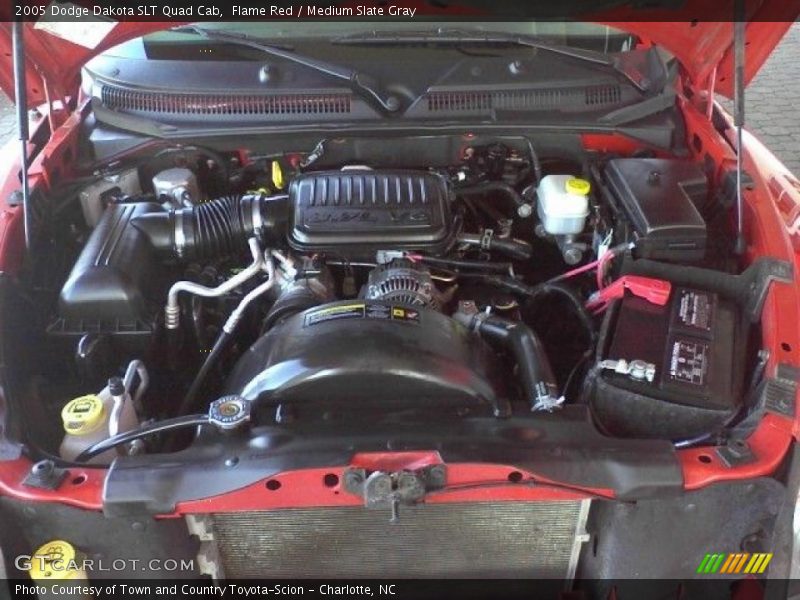 Flame Red / Medium Slate Gray 2005 Dodge Dakota SLT Quad Cab