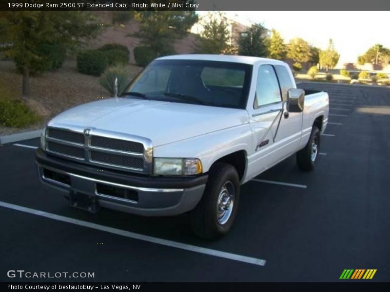 Bright White / Mist Gray 1999 Dodge Ram 2500 ST Extended Cab