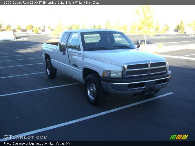 Bright White / Mist Gray 1999 Dodge Ram 2500 ST Extended Cab