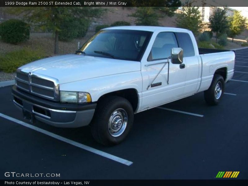 Bright White / Mist Gray 1999 Dodge Ram 2500 ST Extended Cab