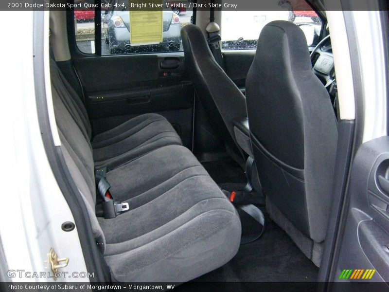 Bright Silver Metallic / Dark Slate Gray 2001 Dodge Dakota Sport Quad Cab 4x4