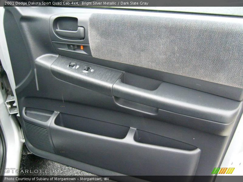 Bright Silver Metallic / Dark Slate Gray 2001 Dodge Dakota Sport Quad Cab 4x4