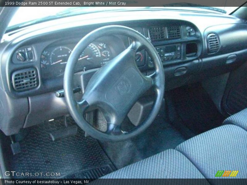 Bright White / Mist Gray 1999 Dodge Ram 2500 ST Extended Cab