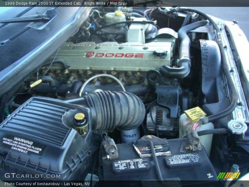 Bright White / Mist Gray 1999 Dodge Ram 2500 ST Extended Cab