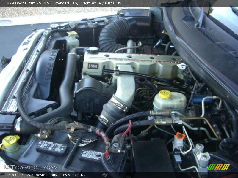 Bright White / Mist Gray 1999 Dodge Ram 2500 ST Extended Cab