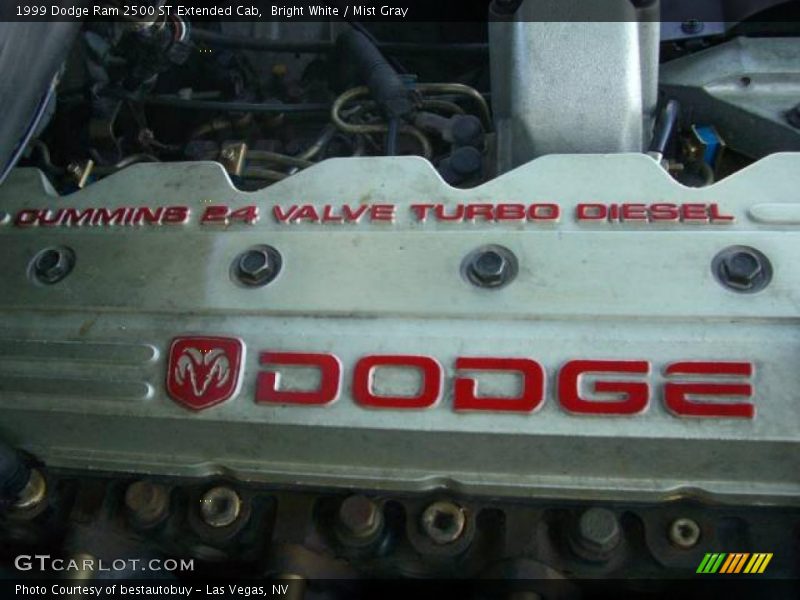 Bright White / Mist Gray 1999 Dodge Ram 2500 ST Extended Cab