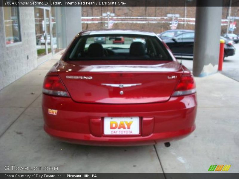 Inferno Red Pearl / Dark Slate Gray 2004 Chrysler Sebring LXi Sedan