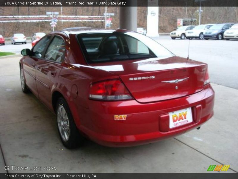 Inferno Red Pearl / Dark Slate Gray 2004 Chrysler Sebring LXi Sedan