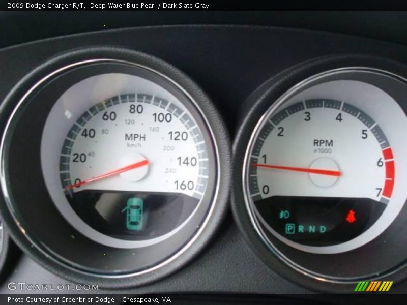 Deep Water Blue Pearl / Dark Slate Gray 2009 Dodge Charger R/T