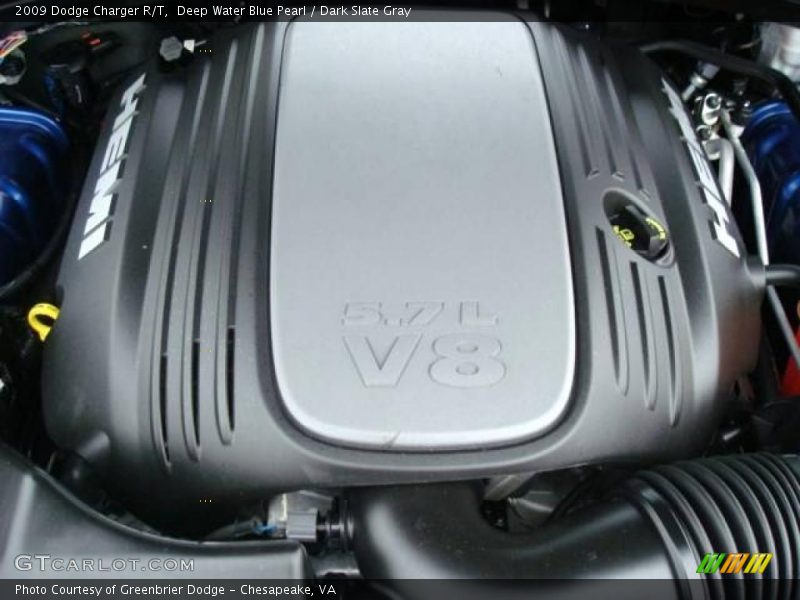 Deep Water Blue Pearl / Dark Slate Gray 2009 Dodge Charger R/T