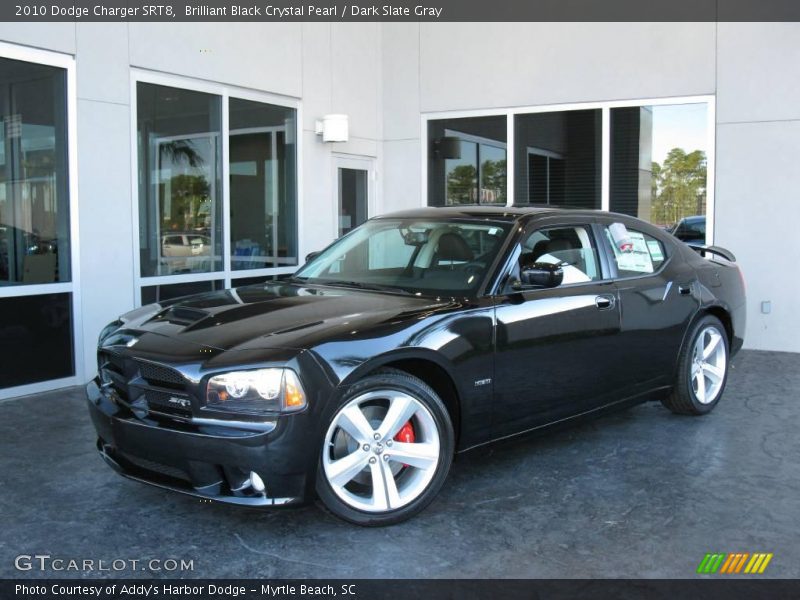 Brilliant Black Crystal Pearl / Dark Slate Gray 2010 Dodge Charger SRT8