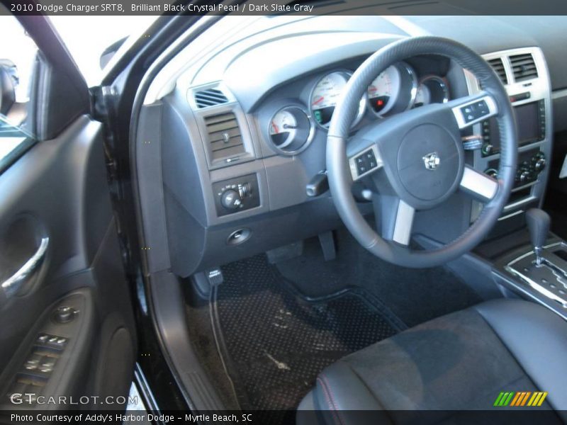 Brilliant Black Crystal Pearl / Dark Slate Gray 2010 Dodge Charger SRT8