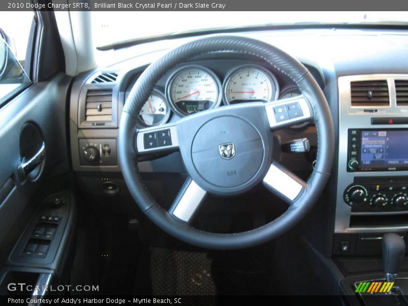 Brilliant Black Crystal Pearl / Dark Slate Gray 2010 Dodge Charger SRT8