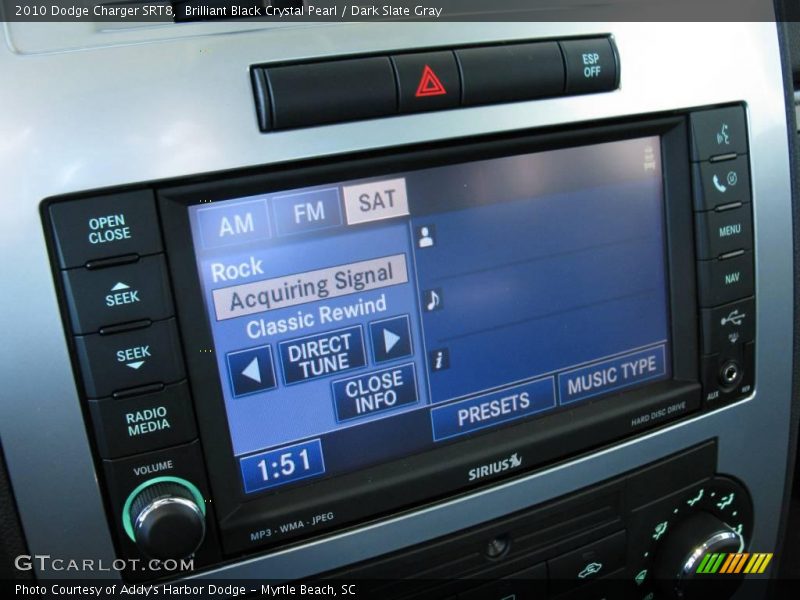 Brilliant Black Crystal Pearl / Dark Slate Gray 2010 Dodge Charger SRT8