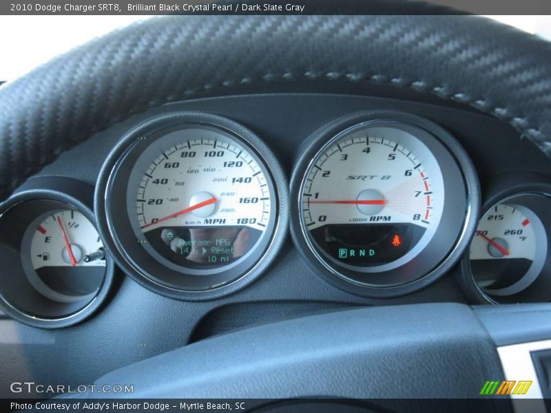 Brilliant Black Crystal Pearl / Dark Slate Gray 2010 Dodge Charger SRT8