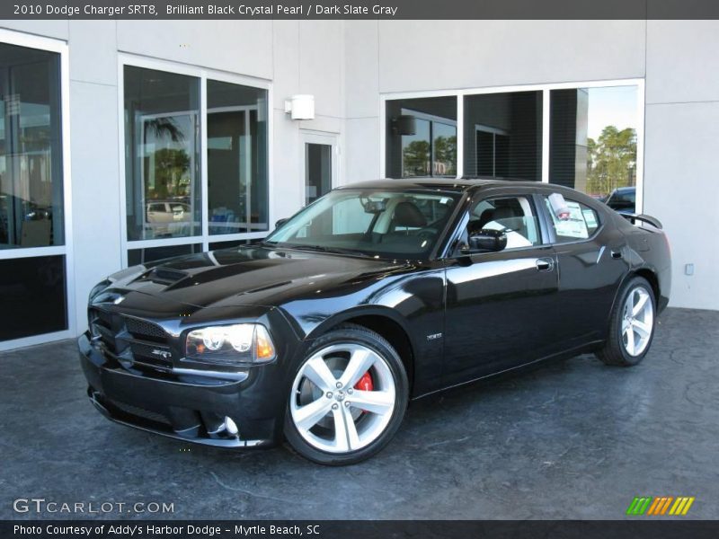 Brilliant Black Crystal Pearl / Dark Slate Gray 2010 Dodge Charger SRT8