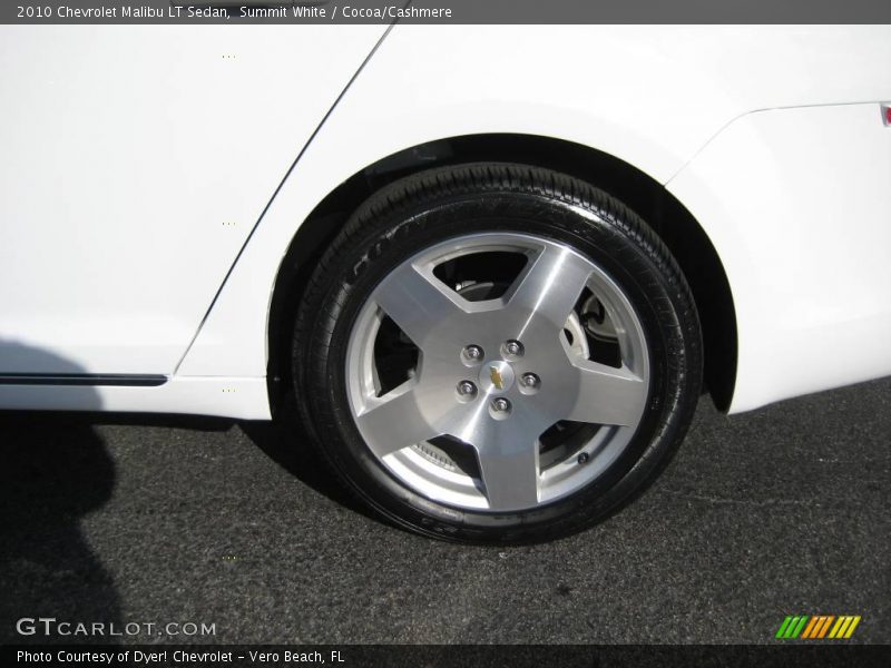 Summit White / Cocoa/Cashmere 2010 Chevrolet Malibu LT Sedan
