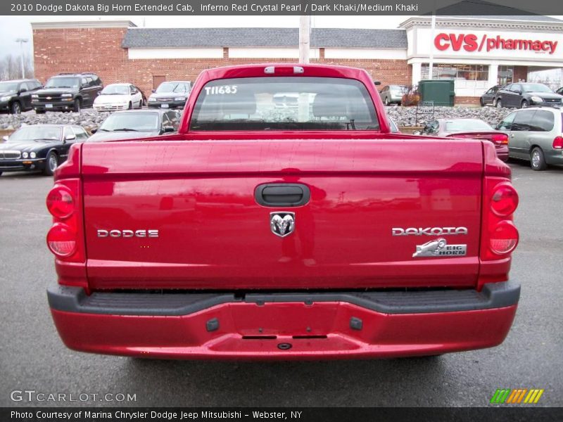 Inferno Red Crystal Pearl / Dark Khaki/Medium Khaki 2010 Dodge Dakota Big Horn Extended Cab