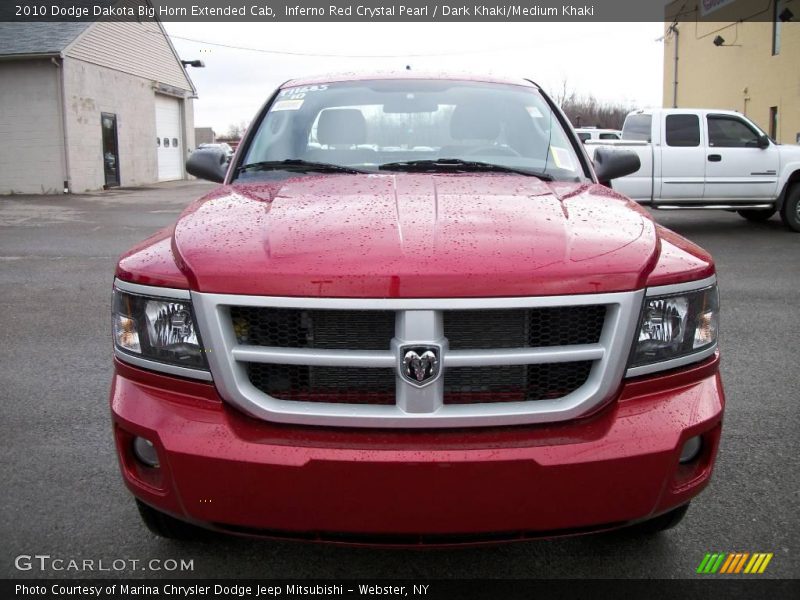 Inferno Red Crystal Pearl / Dark Khaki/Medium Khaki 2010 Dodge Dakota Big Horn Extended Cab
