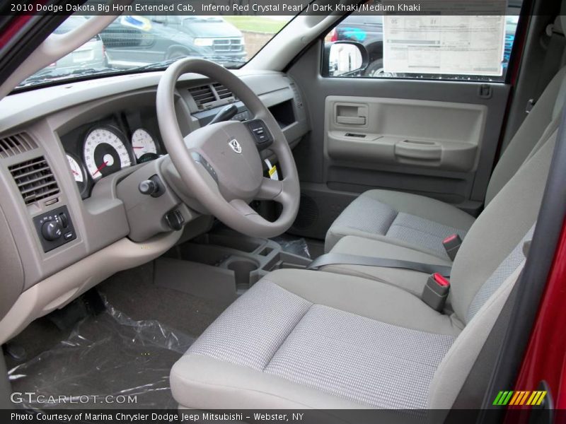 Inferno Red Crystal Pearl / Dark Khaki/Medium Khaki 2010 Dodge Dakota Big Horn Extended Cab
