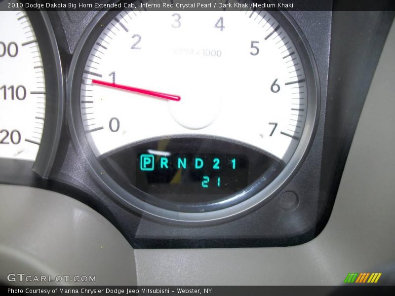 Inferno Red Crystal Pearl / Dark Khaki/Medium Khaki 2010 Dodge Dakota Big Horn Extended Cab
