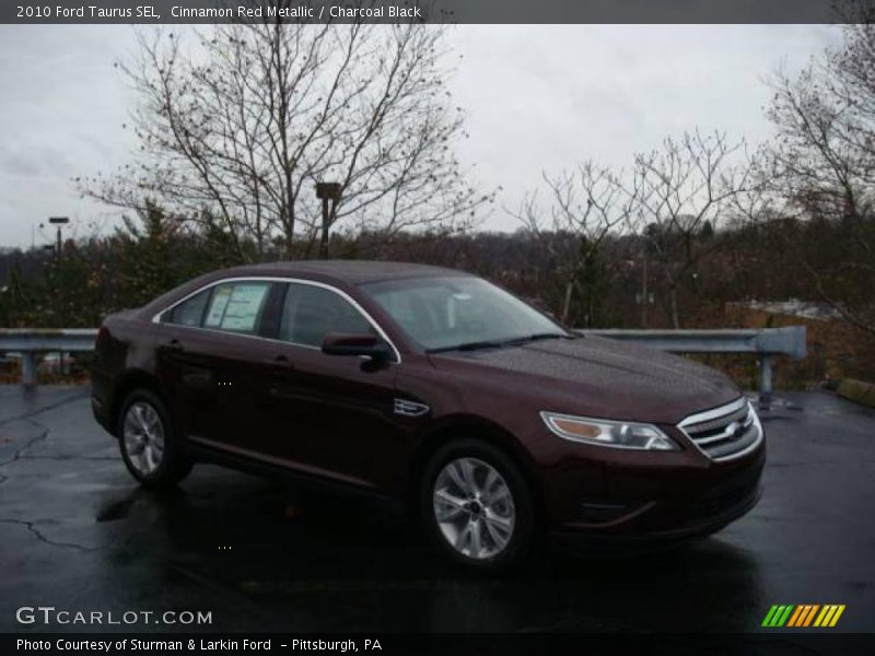 Cinnamon Red Metallic / Charcoal Black 2010 Ford Taurus SEL
