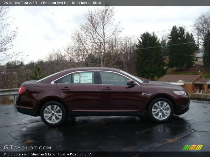 Cinnamon Red Metallic / Charcoal Black 2010 Ford Taurus SEL